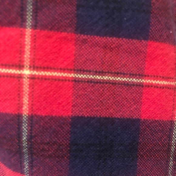 Lauren Ralph Lauren LRL Plaid LS Button Down Shirt Red Black Chest Crest Country - Picture 4 of 8